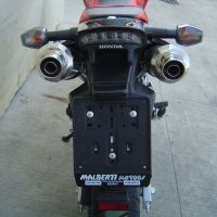 GPR exhaust compatible with  Honda Fmx 650 2005-2008, Inox Tondo, Dual slip-on including removable db killers and link pipes 