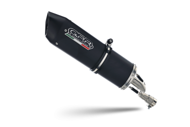 GPR exhaust compatible with  Aprilia Rx 125 2018-2020, Furore Evo4 Nero, Slip-on exhaust including removable db killer and link pipe 