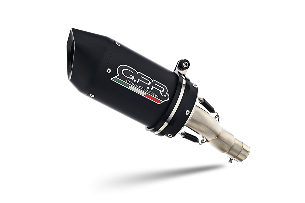 GPR exhaust compatible with  Husqvarna Svartpilen 401 2020-2020, Furore Evo4 Nero, Slip-on exhaust including removable db killer and link pipe 