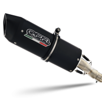 GPR exhaust compatible with  Kawasaki Ninja 400 2018-2022, Furore Evo4 Nero, Slip-on exhaust including removable db killer and link pipe 