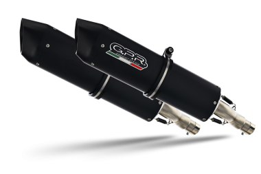 GPR exhaust compatible with  Kawasaki ZX-14R 2006-2007, Furore Nero, Dual slip-on including removable db killers and link pipes 