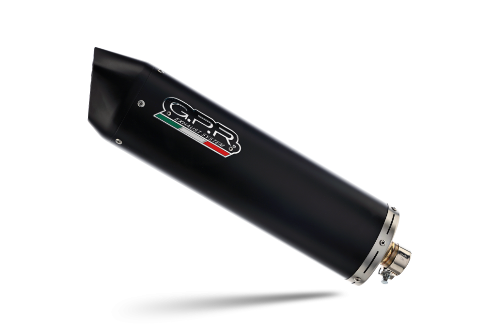 GPR exhaust compatible with  Aprilia Leonardo 150 1997-2006, Furore Nero, Full system exhaust, including removable db killer 