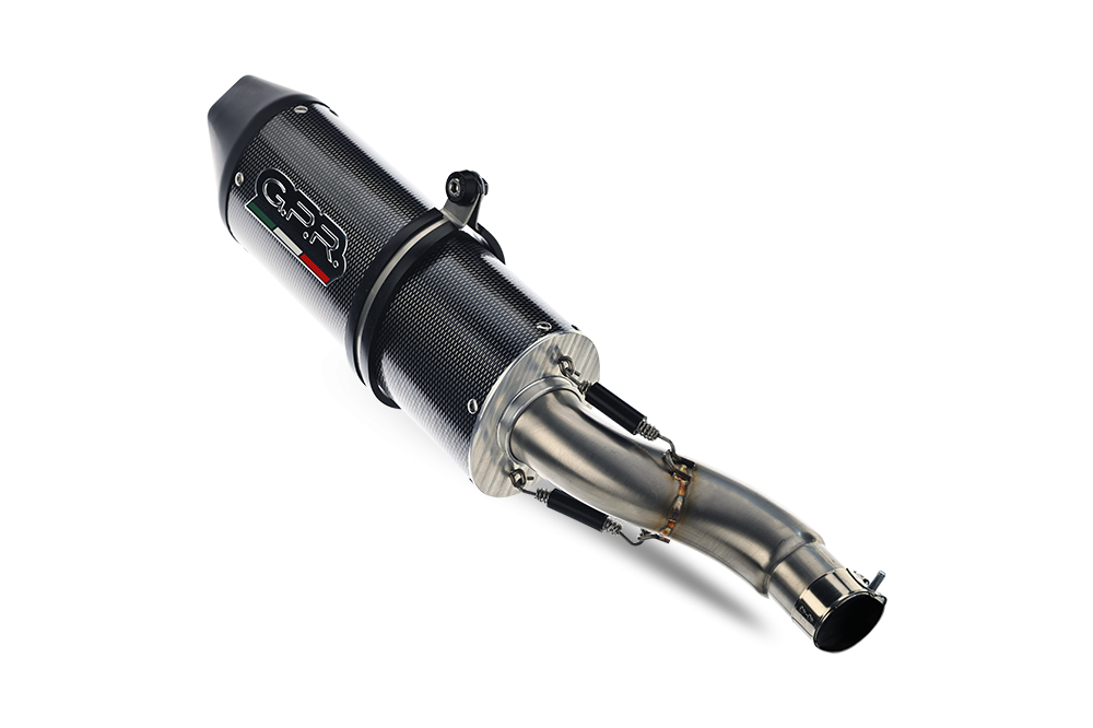 GPR exhaust compatible with  Bmw R1200GS - Adventure 2014-2016, Furore Poppy, Slip-on exhaust including removable db killer and link pipe 