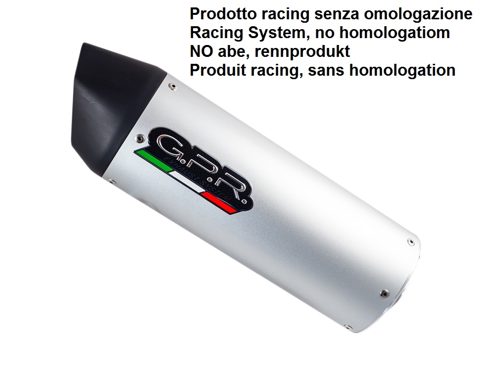 GPR exhaust compatible with  Tuning TUNING 1980-2021, Furore alluminio, Universal silencer, without link pipe 