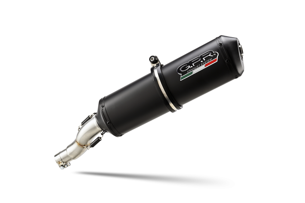 GPR exhaust compatible with  Moto Guzzi Stelvio 1200 4V  2008-2010, Ghisa , Slip-on exhaust including removable db killer and link pipe 