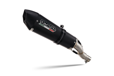 GPR exhaust compatible with  Honda CBR500R 2012-2016, Gpe Ann. Black titanium, Slip-on exhaust including removable db killer and link pipe 