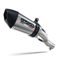 GPR exhaust compatible with  Zontes 350 X1 2022-2024, GP Evo4 Titanium, Slip-on exhaust including removable db killer and link pipe 