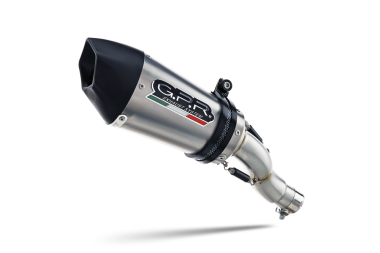 GPR exhaust compatible with  Benelli Leoncino 500 Trail 2017-2020, Gpe Ann. titanium, Slip-on exhaust including removable db killer and link pipe 
