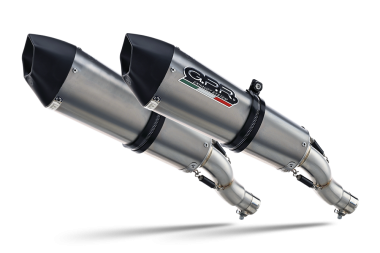 GPR exhaust compatible with  Suzuki Gsx 1400  2001-2007, Gpe Ann. titanium, Dual slip-on including removable db killers and link pipes 