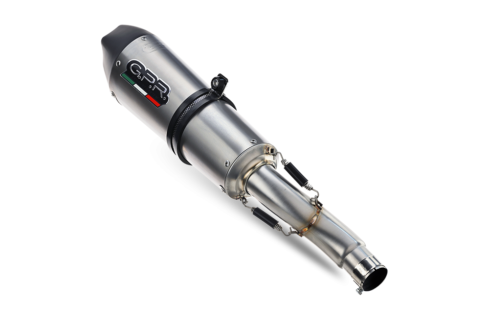 GPR exhaust compatible with  Bmw R1200GS - Adventure 2014-2016, Gpe Ann. titanium, Slip-on exhaust including removable db killer and link pipe 