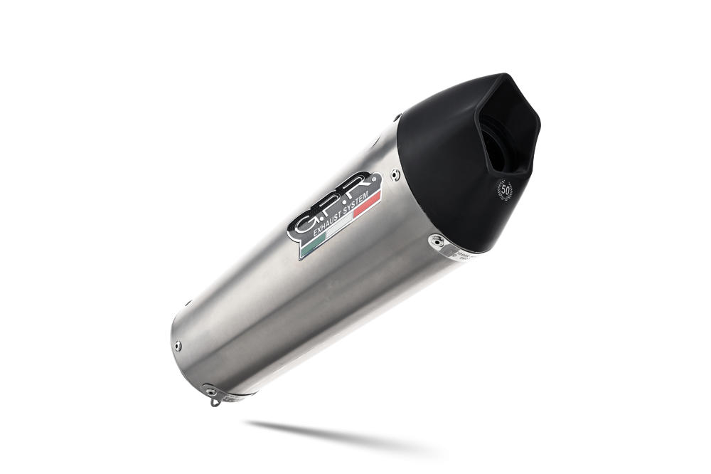 GPR exhaust compatible with  Moto Guzzi V85TT 2021-2023, Gpe Ann. titanium, Slip-on exhaust including link pipe 