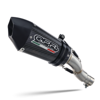 GPR exhaust compatible with  Zontes 350 T2 ADV 2022-2024, GP Evo4 Poppy, Slip-on exhaust including removable db killer and link pipe 