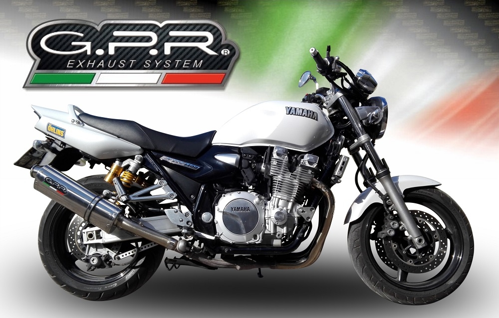 GPR exhaust compatible with  Yamaha XJR1300 2007-2017, Trioval, Slip-on exhaust including removable db killer and link pipe 