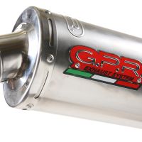 GPR exhaust compatible with  Hyosung Comet 250 GT - R 2001-2014, Inox Tondo, Bolt-on silencer including removable db killer 