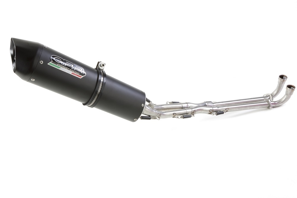 GPR exhaust compatible with  Yamaha T-Max 530 2012-2016, Furore Nero, Full system exhaust, including removable db killer 