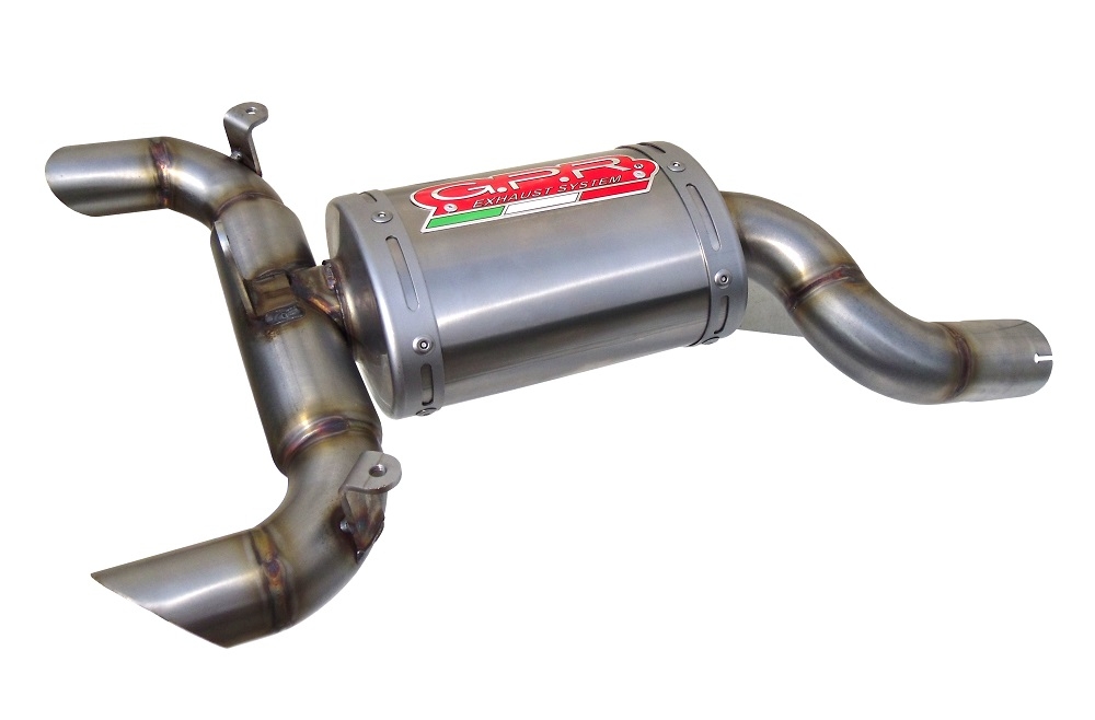 GPR exhaust compatible with  Suzuki GSR600 2006-2011, Titanium Oval , Slip-on exhaust including removable db killer and link pipe 