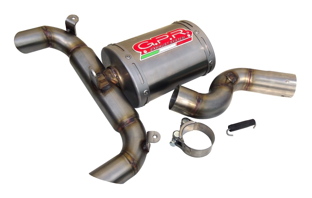 GPR exhaust compatible with  Suzuki GSR600 2006-2011, Titanium Oval , Slip-on exhaust including removable db killer and link pipe 