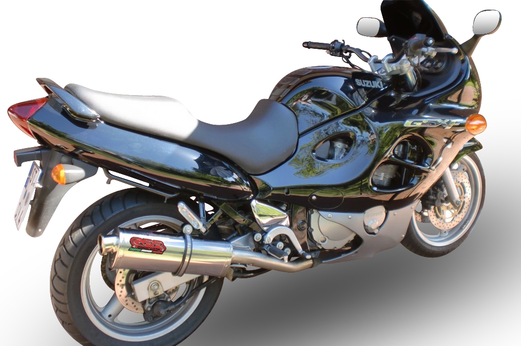 GPR exhaust compatible with  Suzuki Gsx750F 1998-2004, Trioval, Slip-on exhaust including removable db killer and link pipe 