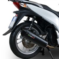 GPR exhaust compatible with  Honda Dylan 150 2000-2006, Furore Nero, Full system exhaust, including removable db killer  