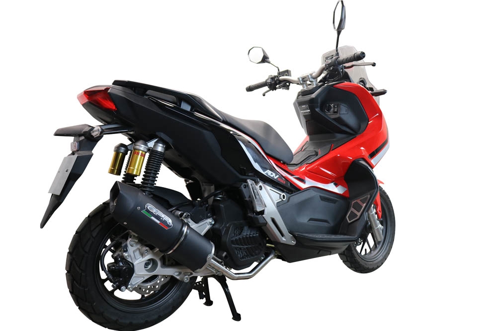 GPR exhaust compatible with  Honda Adv 150 2020-2023, Furore Nero, Full system exhaust, including removable db killer 