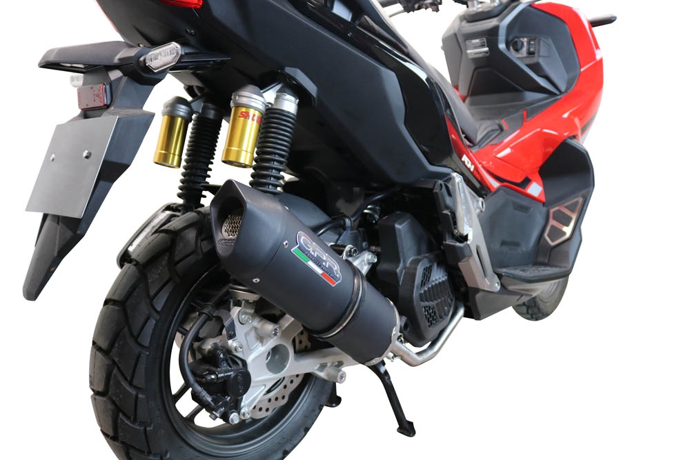 GPR exhaust compatible with  Honda Adv 150 2020-2023, Furore Nero, Full system exhaust, including removable db killer 