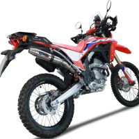 GPR exhaust compatible with  Honda Crf 300L / Rally 2021-2024, Deeptone Inox, Slip-on exhaust including link pipe and removable db killer 