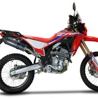 GPR exhaust compatible with  Honda Crf 300L / Rally 2021-2024, Furore Poppy, Slip-on exhaust including link pipe and removable db killer 