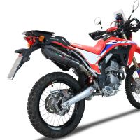 GPR exhaust compatible with  Honda Crf 300L / Rally 2021-2024, Gpe Ann. Poppy, Slip-on exhaust including link pipe and removable db killer 