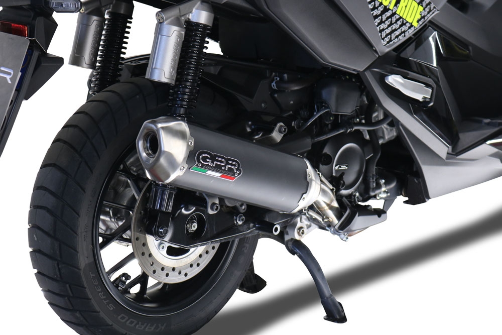 GPR exhaust compatible with  Honda Forza 350 2021-2024, Pentascooter, Slip-on exhaust including link pipe and removable db killer 