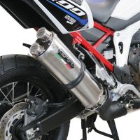 GPR exhaust compatible with  Honda CRF1100L Africa Twin 2020-2023, Dual Inox, Slip-on exhaust including removable db killer and link pipe 