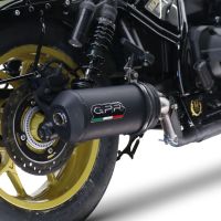 GPR exhaust compatible with  Honda Rebel 1100 2021-2023, Ghisa , Slip-on exhaust including removable db killer and link pipe 