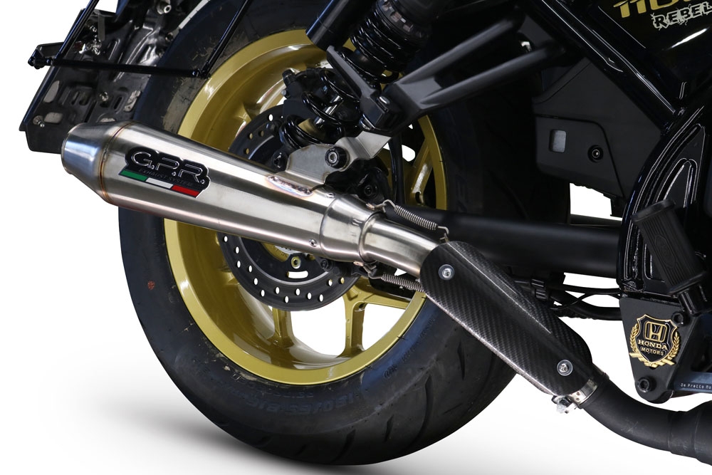 GPR exhaust compatible with  Honda Rebel 1100 2021-2023, Ultracone, Slip-on exhaust including removable db killer and link pipe 