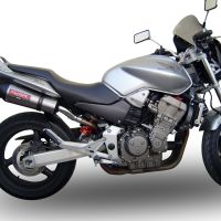 GPR exhaust compatible with  Honda Hornet 900 CB900F 2002-2005, Gpe Ann. titanium, Dual slip-on including removable db killers and link pipes 