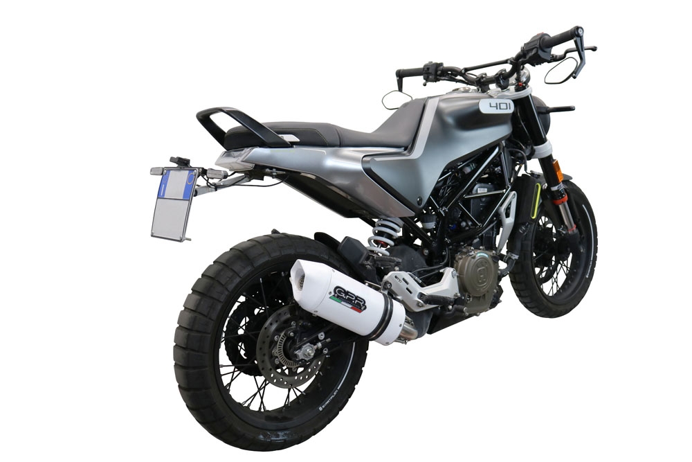 GPR exhaust compatible with  Husqvarna Vitpilen 401 2021-2023, Albus Evo4, Slip-on exhaust including removable db killer and link pipe 