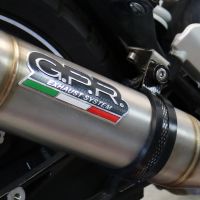 GPR exhaust compatible with  Husqvarna Vitpilen 401 2021-2023, Deeptone Inox, Slip-on exhaust including removable db killer and link pipe 