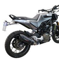 GPR exhaust compatible with  Husqvarna Svartpilen 401 2020-2020, Furore Evo4 Nero, Slip-on exhaust including removable db killer and link pipe 