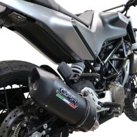 GPR exhaust compatible with  Husqvarna Svartpilen 401 2020-2020, Furore Evo4 Nero, Slip-on exhaust including removable db killer and link pipe 