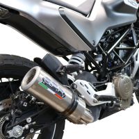 GPR exhaust compatible with  Husqvarna Svartpilen 401 2020-2020, M3 Inox , Slip-on exhaust including removable db killer and link pipe 