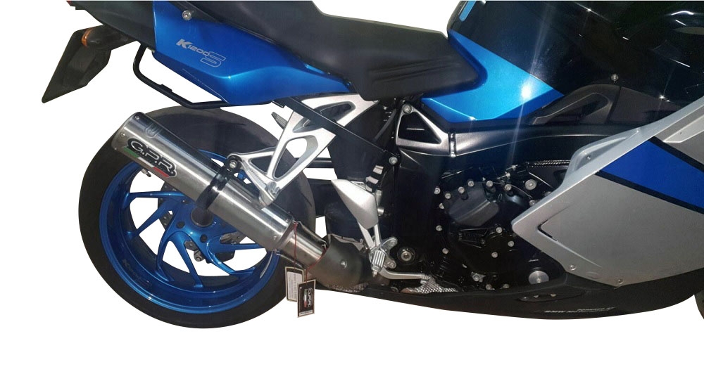 GPR exhaust compatible with  Bmw K1200GT 2006-2008, M3 Inox , Slip-on exhaust including removable db killer and link pipe 