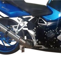 GPR exhaust compatible with  Bmw K1200GT 2006-2008, M3 Titanium Natural, Slip-on exhaust including removable db killer and link pipe 