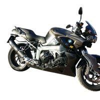 GPR exhaust compatible with  Bmw K1300S K1300R 2009-2014, Furore Nero, Slip-on exhaust including removable db killer and link pipe 