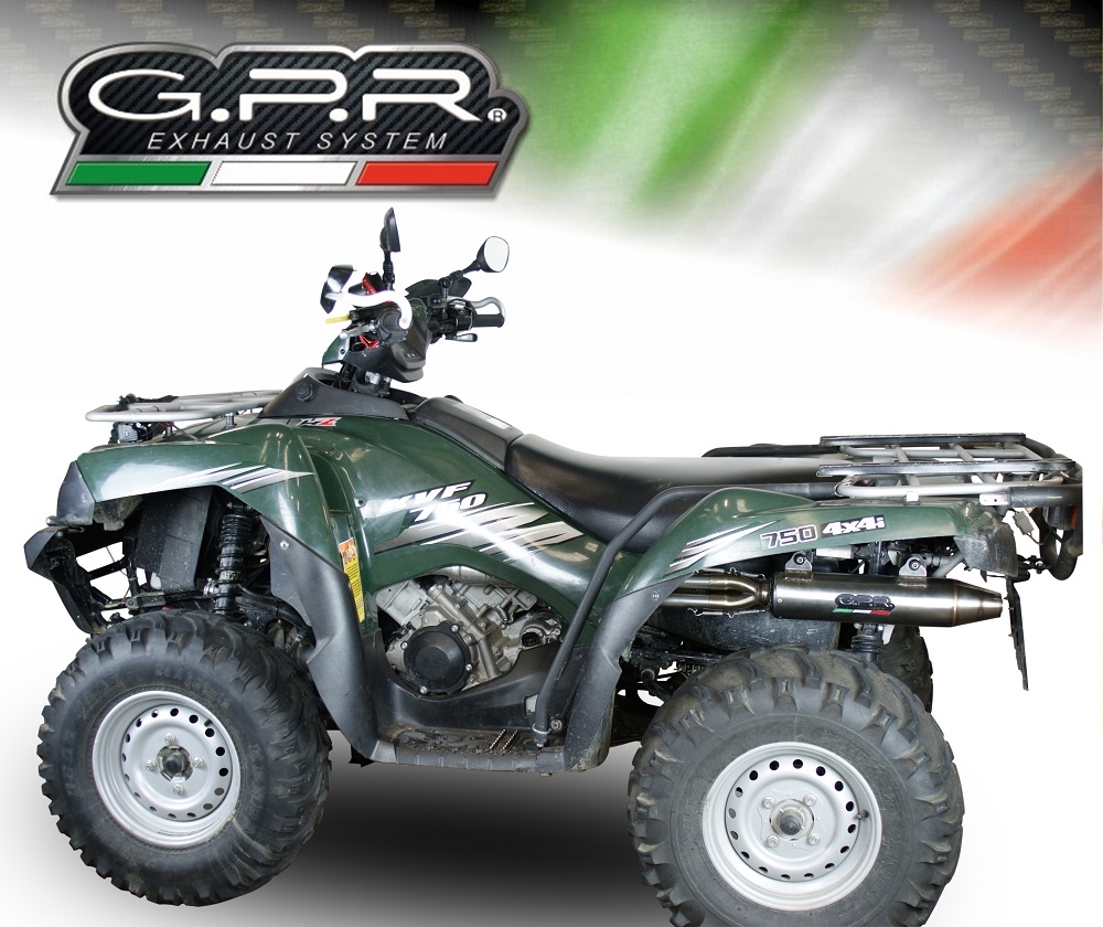 GPR exhaust compatible with  Kawasaki KVF 750 2008-2011, Deeptone Atv, Full system exhaust, including removable db killer  