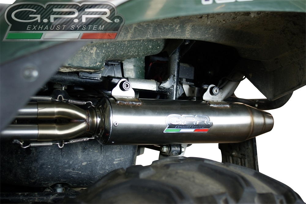 GPR exhaust compatible with  Kawasaki KVF 750 2008-2011, Deeptone Atv, Full system exhaust, including removable db killer  