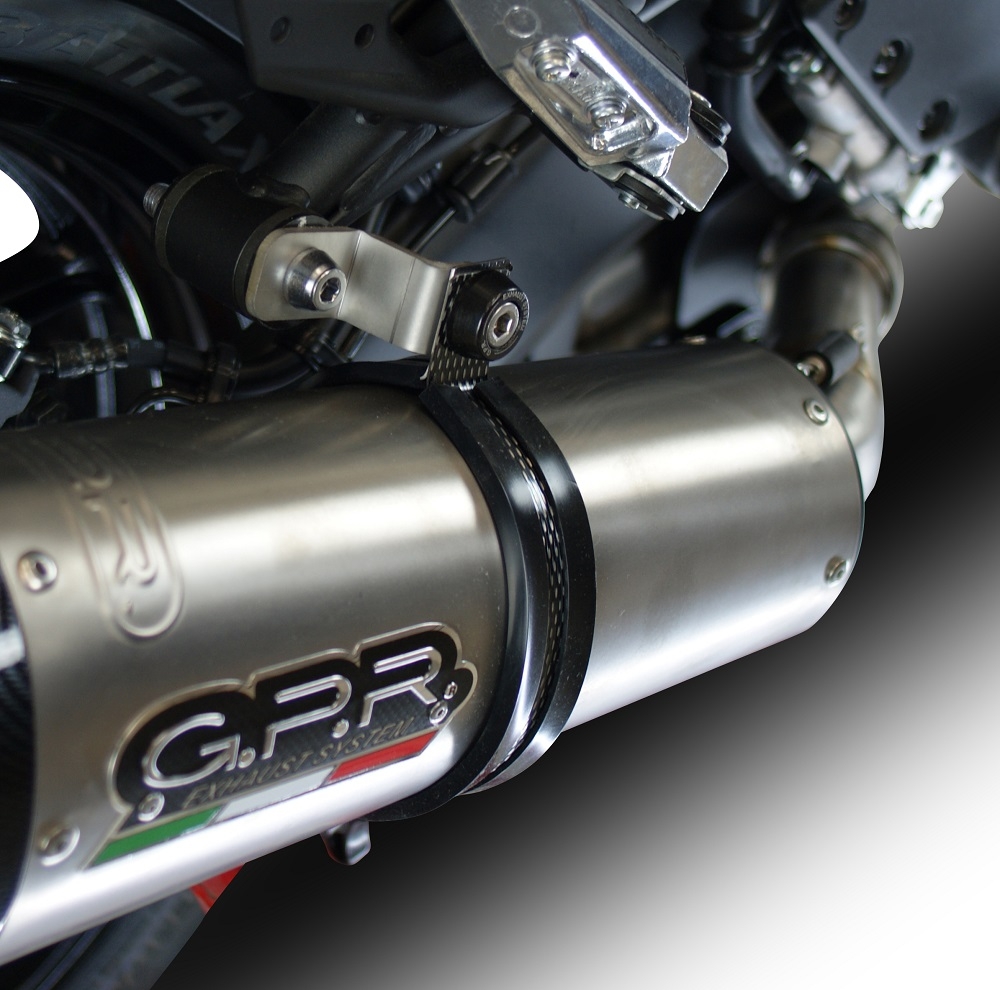 GPR exhaust compatible with  Kawasaki Versys 1000 2011-2013, Gpe Ann. titanium, Slip-on exhaust including removable db killer and link pipe 