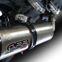 GPR exhaust compatible with  Kawasaki Versys 1000 2011-2013, Gpe Ann. titanium, Slip-on exhaust including removable db killer and link pipe 