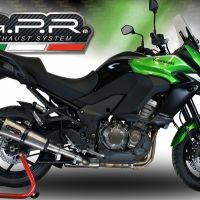 GPR exhaust compatible with  Kawasaki Versys 1000 2015-2016, Gpe Ann. titanium, Slip-on exhaust including removable db killer and link pipe 