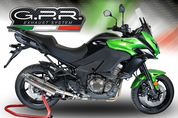 GPR exhaust compatible with  Kawasaki Versys 1000 2011-2013, Trioval, Slip-on exhaust including removable db killer and link pipe 