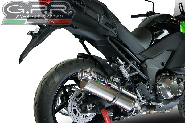 GPR exhaust compatible with  Kawasaki Versys 1000 2015-2016, Trioval, Slip-on exhaust including removable db killer and link pipe 