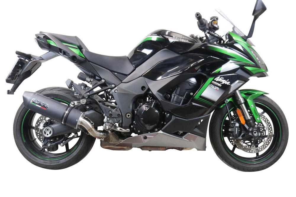 GPR exhaust compatible with  Kawasaki Ninja 1000 Sx 2021-2023, Furore Evo4 Nero, Slip-on exhaust including removable db killer and link pipe 