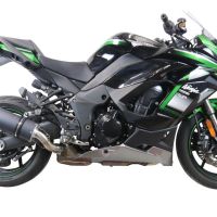 GPR exhaust compatible with  Kawasaki Ninja 1000 Sx 2021-2023, Furore Evo4 Nero, Slip-on exhaust including removable db killer and link pipe 